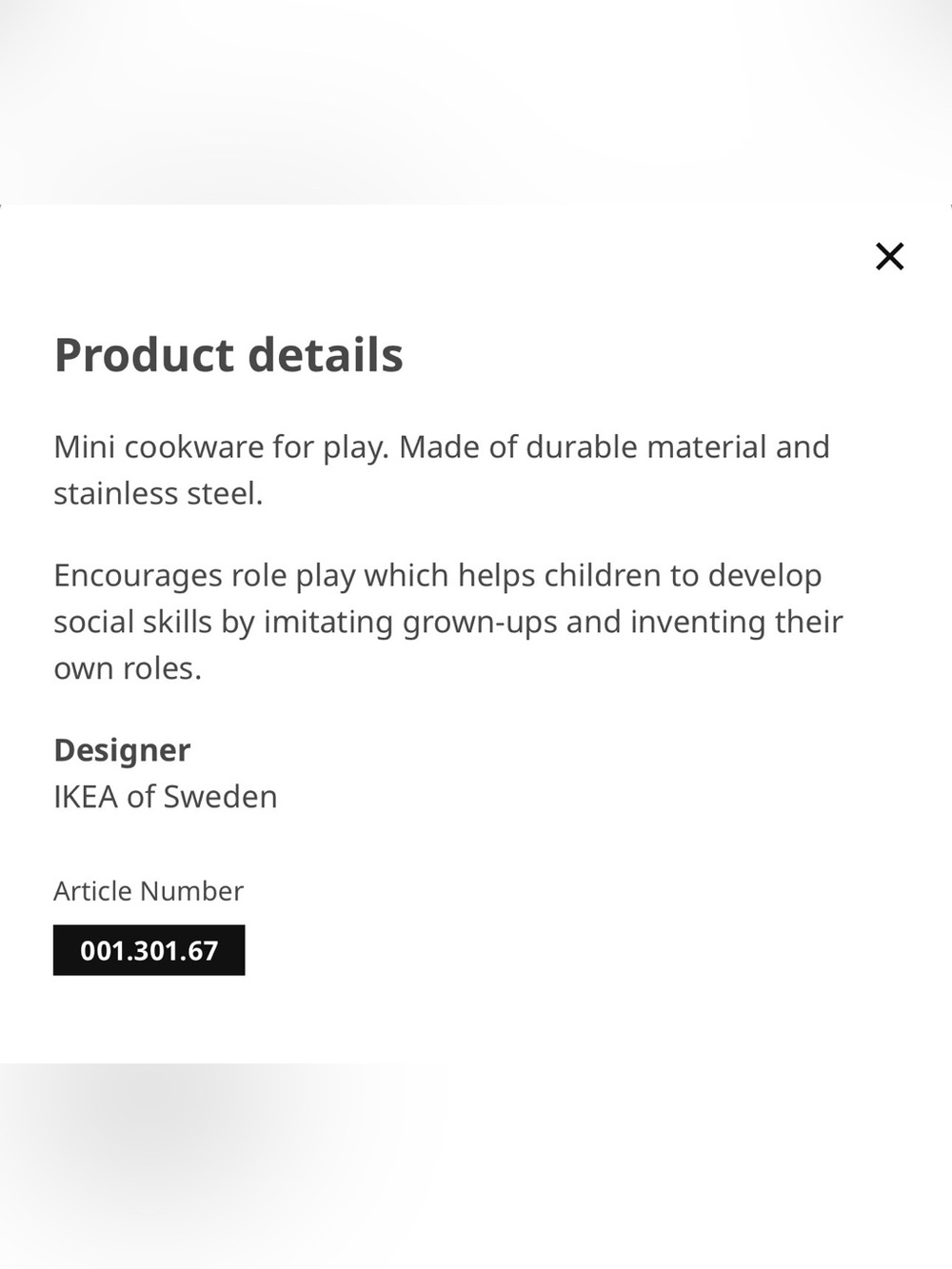NEW! IKEA Duktig 5 piece toy cookware set, stainless steel, non-toxic play - Picture 3 of 3